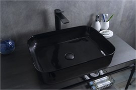 GID Раковина BL1304 53351 накладная черная глянцевая 50x39x13 GID-53351