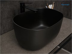 GID Раковина N9302bg 53377 накладная черная графит 45x32x22 GID-53377