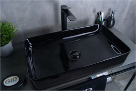 GID Раковина BL9396 53346 накладная черная глянцевая 60x34x11 GID-53346