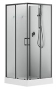 AQUANET Passion EVO Душевая кабина квадратная размер 90x90 см профиль - черный / стекло - прозрачное AQUANET-282009 AQUANET Passion EVO Душевая кабина квадратная размер 90x90 см профиль - черный / стекло - прозрачное AQUANET-282009
