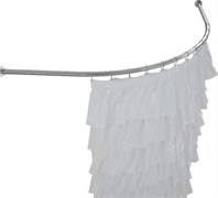 AQUANET Карниз для ванны Capri полукруглый 160х100 хром AQUANET-176024