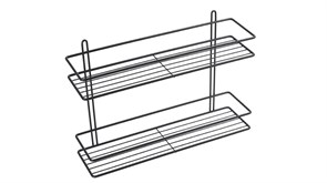 FIXSEN Полка прямая двухэтажная черная (FX-730B-2) FX-730B-2
