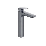 AQUATEK AQ1004BGM ВЕГА Смеситель для раковины высокий 227 без донного клапана, оружейная сталь AQ1004BGM