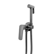 AQUATEK AQ1019BGM ВЕГА Комплект для гигиенического душа встроенный (Смеситель + гигиеническая лейка + шланг), оружейная сталь AQ1019BGM