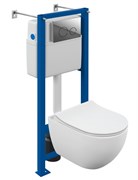 CERSANIT Комплект BRASKO SMART CO DPL EO slim инсталляция VECTOR кнопка TWINS пластик хром глянцевый A68302 CERSANIT Комплект BRASKO SMART CO DPL EO slim инсталляция VECTOR кнопка TWINS пластик хром глянцевый A68302
