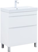 AQUANET Slim Тумба под раковину напольная ширина 70 см, цвет белый AQUANET-346043