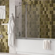 WASSERKRAFT Salm 27P Стеклянная шторка для ванны распашные ширина 110 см профиль - хром / стекло - прозрачное WASSERKRAFT 27P02-110