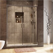 WASSERKRAFT Lippe 45S Душевая дверь размер 160 см раздвижная профиль - хром / стекло - прозрачное WASSERKRAFT 45S45