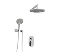 WASSERKRAFT A14030 Встраиваемый комплект для душа с верхней душевой насадкой и лейкой, хром WASSERKRAFT A14030