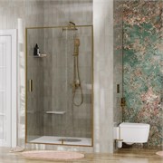 WASSERKRAFT Aisch 55P Душевая дверь распашные ширина 100 см профиль - золото / стекло - прозрачное WASSERKRAFT 55P12