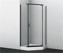 WASSERKRAFT Wiese 84P Душевой уголок пятиугольный размер 90x90 см двери распашные профиль - черный / стекло - прозрачное WASSERKRAFT 84P11