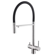 ABBER Wasser Kreis Смеситель AF81141SP для кухни с подключением фильтра и выдвижной лейкой, сатин AF81141SP
