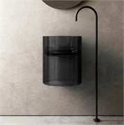 ABBER Kristall Раковина подвесная прозрачная AT2704Onyx черная AT2704Onyx