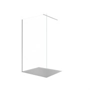 AQUATEK Душевая перегородка Walk In 120см,с держателем 1200мм, профиль хром, стекло прозрачное, закаленное AQ.WI.120.1CH