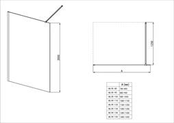 AQUATEK Душевая перегородка Walk In 120см, с держателем 1200мм, профиль оружейная сталь, стекло прозрачное+матовое, закаленное AQ.WI.120.3GM