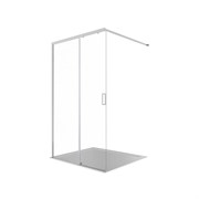 AQUATEK Душевая перегородка Walk In 120см, раздвижная, с держателем 1200мм, профиль хром, стекло прозрачное, закаленное AQ.WISL.120.1CH