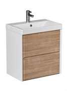 VELVEX Тумба подвесная Gesso 60.2Y, белый/дуб сонома (tp.GES.9696.60.2Y белый матовый/дуб сонома) tp.GES.9696.60.2Y белый матовый/дуб сонома