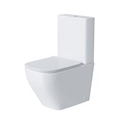 GROSSMAN Унитаз напольный Style GR-4453S (620х365х830) безободковый,белый с тонкой крышкой,микролифт,2 места GR-4453S