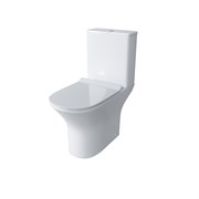 GROSSMAN Унитаз напольный Classic GR-4465S (650х340х790) безободковый,белый с тонкой крышкой,микролифт,2 места GR-4465S
