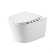 GROSSMAN Унитаз подвесной Thin Rim GR-5604SQ (520х360х355) тонкий ободок,белый с тонкой крышкой,микролифт,смыв торнадо GR-5604SQ