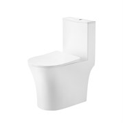 GROSSMAN Унитаз напольный Thin Rim GR-5607SQ (656х370х796) тонкий ободок,белый с тонкой крышкой,микролифт,смыв торнадо GR-5607SQ