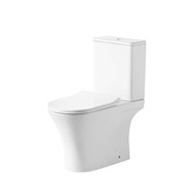 GROSSMAN Унитаз напольный Classic GR-4465SQ (640х350х800) безободковый,белый с тонкой крышкой,микролифт,смыв торнадо,2 места GR-4465SQ