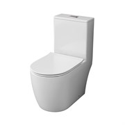 GROSSMAN Унитаз напольный Classic GR-4484SQ (700х385х745) безободковый,белый,моноблок с тонкой крышкой,микролифт,смыв торнадо GR-4484SQ