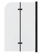 GROSSMAN Шторка для ванны GR-106/100 BLACK (100х150) распашная,черный,стекло прозрачное GR-106100BLACK