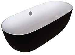 GROSSMAN Ванна отдельностоящая Classic GR-2401MB (150х75х54) цвет черный/белый матовый GR-2401MB