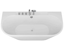 GROSSMAN Ванна пристенная Cristal GR-17075-1 (170х87х58) со смесителем и ручной лейкой на борту, цвет белый GR-17075-1