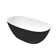 GROSSMAN Ванна отдельностоящая Classic GR-2503MB (170х87х58) цвет черный/белый матовый GR-2503MB