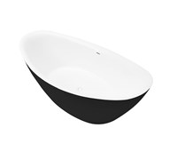 GROSSMAN Ванна отдельностоящая Galaxy GR-1402MB (180х85х65) цвет черный/белый матовый GR-1402MB