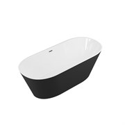 GROSSMAN Ванна отдельностоящая Forta GR-1503MB (170х75х58) цвет черный/белый матовый GR-1503MB