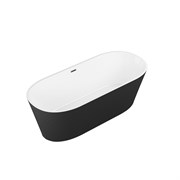 GROSSMAN Ванна отдельностоящая Forta GR-27021MB (170х75х58) цвет черный/белый матовый GR-27021MB