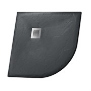 GROSSMAN Strong Душевой поддон GR-S2100100 (100х100) из искусственного камня,1/4 круга,графит GR-S2100100