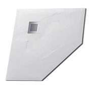 GROSSMAN Strong Душевой поддон GR-S19090D (90х90х2,5) из искусственного камня,трапеция,белый GR-S19090D