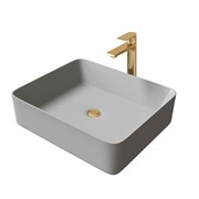 GROSSMAN Раковина накладная GR-3016GM (480х370х135) серая матовая,1 место GR-3016GM