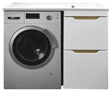 AZARIO Комплект тумба с раковиной Magenta 110 правая под стиральную машину (46) белая (CS00079140), цвет белый CS00079140