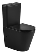 AZARIO Унитаз-компакт  Vetro 605х380х825 напольный, безободковый с бачком и сиденьем микролифт, черный матовый (Z-2149-MB) AZ-2149-MB