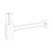 AZARIO Сифон для раковины G 1 1/4, без выпуска, квадрат, латунь, белый (AZ-109-WHI) AZ-109-WHI