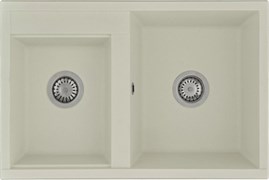 AQUATON Мойка для кухни Делия 78 DBL 2 чаши, жемчуг (1A723132DE240) 1A723132DE240