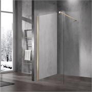 VINCEA Walk in Душевая перегородка ширина 70 см, профиль - золото матовое / стекло - прозрачное VSW-1H700CLG