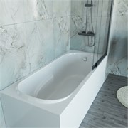 VINCEA Ванна акриловая VBT-2A170-LG с ножками 1700*750*480, пристенная, цвет белый VBT-2A170-LG