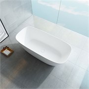 VINCEA Ванна Solid Surface VBT-6S02MW, 1700*720*550, белый мат., слив-перелив в комплекте VBT-6S02MW
