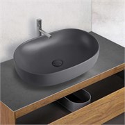 VINCEA Раковина керамическая VBS-113MA, 600*415*135, накладная, цвет антрацит матовый VBS-113MA