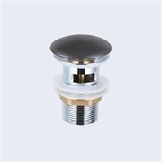 VINCEA Донный клапан с керамической крышкой DBS-216MA, антрацит мат. крышка, с переливом DBS-216MA