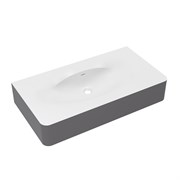 VINCEA Раковина Caprise VCB-4CA100MWG, Corian, цвет белый матовый + серый матовый VCB-4CA100MWG