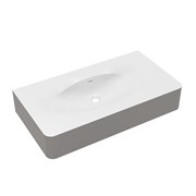 VINCEA Раковина Caprise VCB-4CA100MWLG, Corian, цвет белый матовый + светло-серый матовый VCB-4CA100MWLG