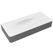 VINCEA Раковина Caprise VCB-4CA120MWG, Corian, цвет белый матовый + серый матовый VCB-4CA120MWG