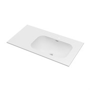 VINCEA Раковина Elise VCB-4EL100MW-R, Corian правая, цвет белый матовый VCB-4EL100MW-R